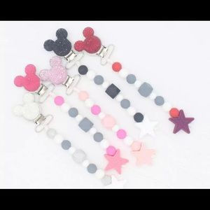 Mickey Mouse pacifier clips